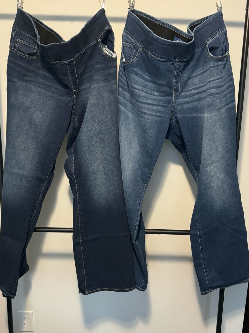 TWO pairs of Women’s Stretch Denim Jeans - Medium Blue and Light Blue